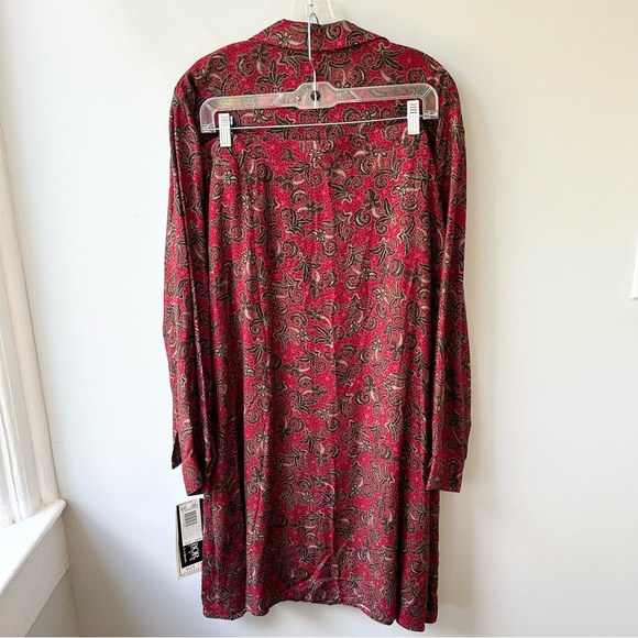 NWT Vintage Sag Harbor rayon 2pc skirt set with long sleeved shirt & maxi skirt - Picture 2 of 16